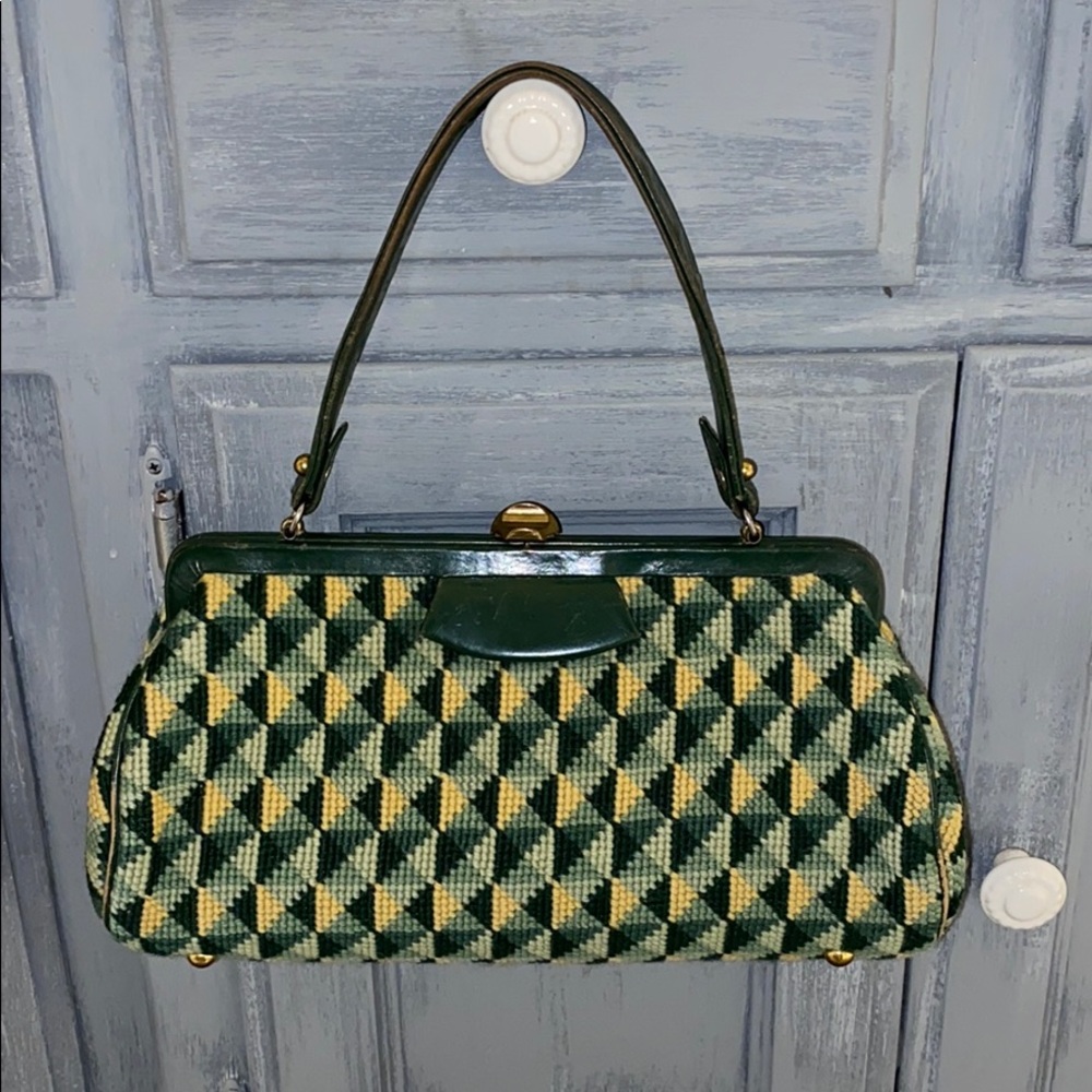Vintage Retro Floral Tapestry Bag